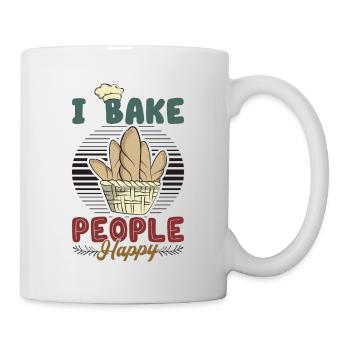 Je fais cuire des gens heureux amateurs de pâtisserie - Mug blanc - blanc - Droite