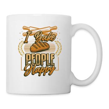 Je fais cuire des gens heureux amateurs de pâtisserie - Mug blanc - blanc - Droite