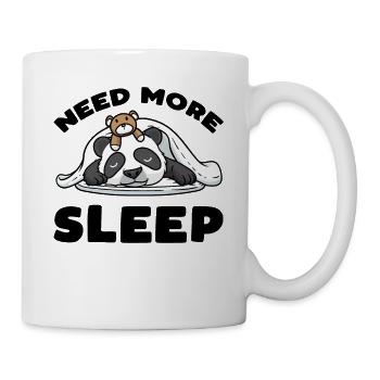 Need More Sleep Panda Sleeping With Plush Toy - Mug - white - Right