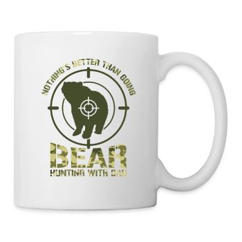 Hunting With Dad Bear Hunting Shooting Sport - Mug - white - Right