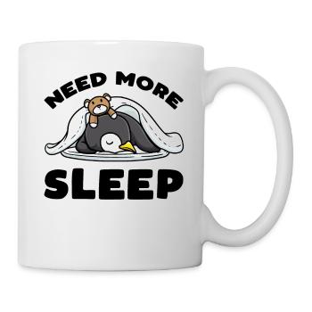 Besoin de plus de sommeil Jouet en peluche Pingouin endormi - Mug blanc - blanc - Droite
