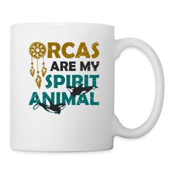 Der Orca Ist Mein Seelentier, Wal, Orca. - Tasse - Weiß - Rechts