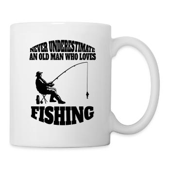 Fishing Fishing Fishing Fishing Fishing hooks Angler - Mug - white - Right