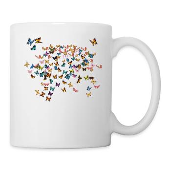 Butterfly Tree Beautiful Design - Butterflies - Mug - white - Right