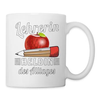 LEHRERIN HELDIN DES ALLTAGES - Tasse - Weiß - Rechts