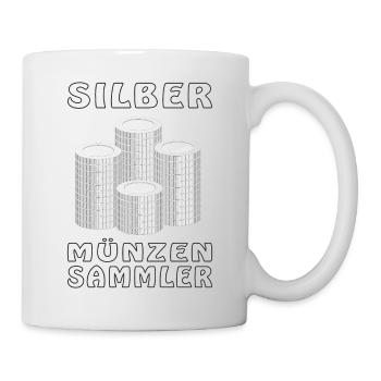 GELD SILBER MÜNZEN - Tasse - Weiß - Rechts