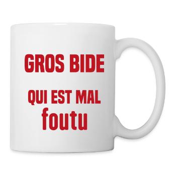 J'ai Pas Un Gros Bide Humour Cadeau - Mug blanc - blanc - Droite