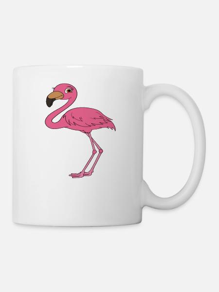 Funny flamingo graphics - Mug - white