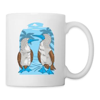 Oiseaux de mer à pieds bleus - Mug blanc - blanc - Droite