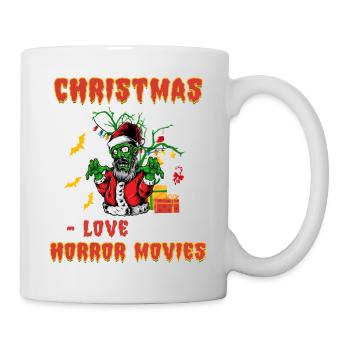 Horror Movie Zombie Santa Christmas Love Horror - Mug - white - Right