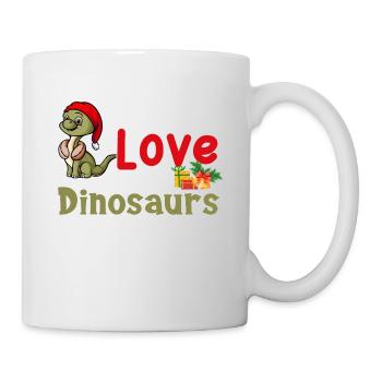 Dino Boy Boy Children Christmas Love Dinosaurs - Mug - white - Right