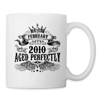 2010 | February Aged Perfectly 2010 birthday gift - Mug - white - Right