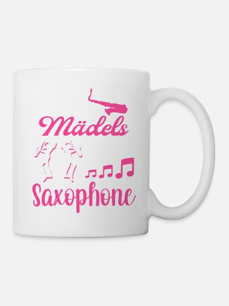Saxophon. - Tasse - Weiß