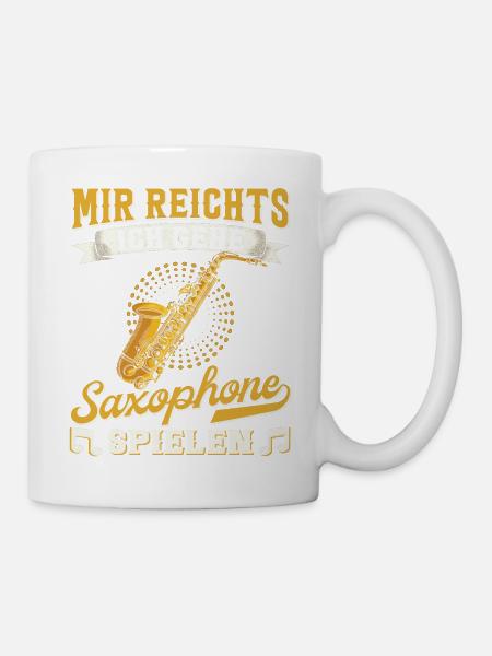 Saxophon. - Tasse - Weiß