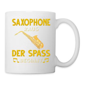 Saxophon. - Tasse - Weiß - Rechts