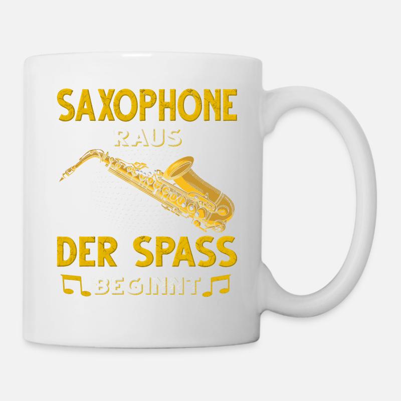 Saxophon. - Tasse - Weiß