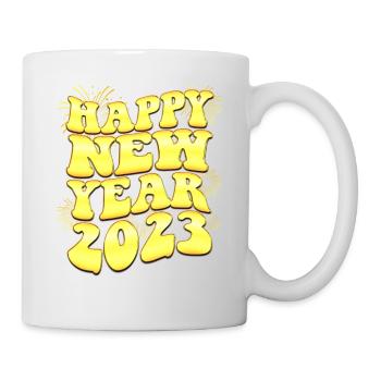 Silvesterparty Countdown - Frohes Neues Jahr - Tasse - Weiß - Rechts