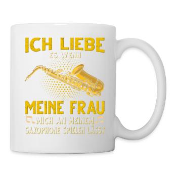 Saxophon. - Tasse - Weiß - Rechts