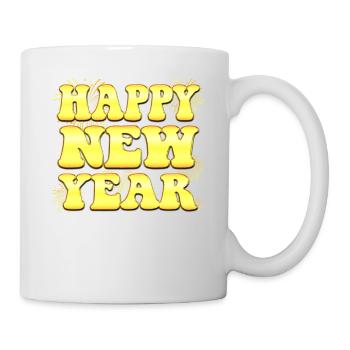 New Years Day Outfit - Happy New Year - Mug - white - Right