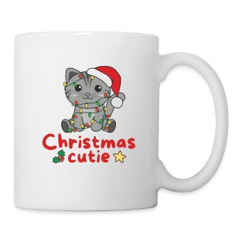 Katze Weihnachten Katzen Christmas Cutie - Tasse - Weiß - Rechts