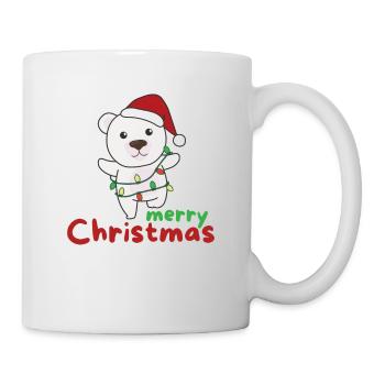 ours polaire joyeux noël animaux d’hiver ours polaires - Mug blanc - blanc - Droite