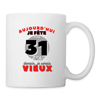 Cadeau Homme anniversaire 31 ans - Mug blanc - blanc - Droite