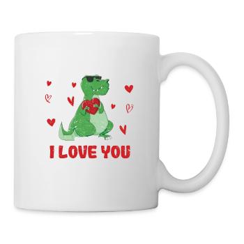 Rawr signifie que je t’aime dans Dinosaur - Mug blanc - blanc - Droite