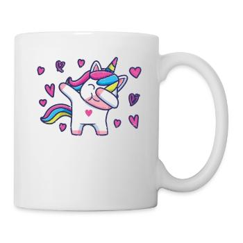 Drôle de débauche Licorne Amants Cœur Valentine - Mug blanc - blanc - Droite