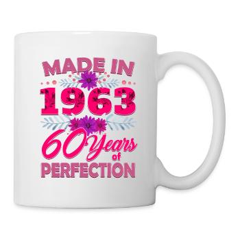 Made in 1963 60 Years of Perfection - 60th Birthda - Mug - white - Right