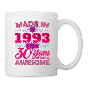 Made in 1993 30 Years of Being Awesome - 30th Birt - Mug - white - Right