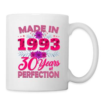 Made in 1993 30 Years of Perfection - 30th Birthda - Mug - white - Right