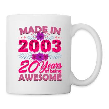 Made in 2003 20 Years of Being Awesome - 20th Birt - Mug - white - Right