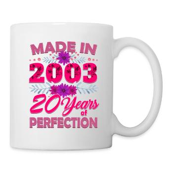 Made in 2003 20 Years of Perfection - 20th Birthda - Mug - white - Right