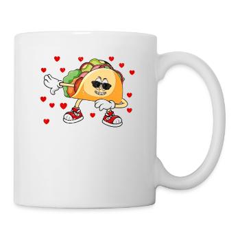 Dots Taco Heart Love Valentine's Day Mexican - Mug - white - Right