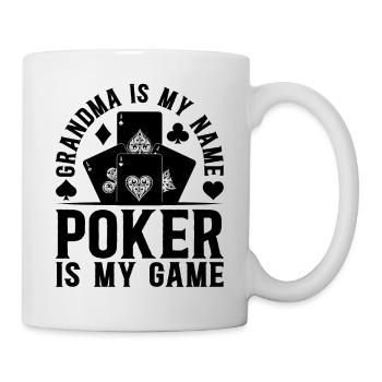 Joueur de poker Grand-mère est mon nom Le poker est mon jeu P - Mug blanc - blanc - Droite