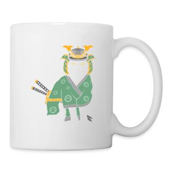 Neko Samurai Funny - Mug - white - Right