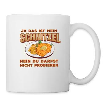 Ja das ist mein Schnitzel - Tasse - Weiß - Rechts