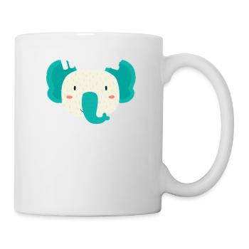 Éléphant pour enfants - Mug blanc - blanc - Droite