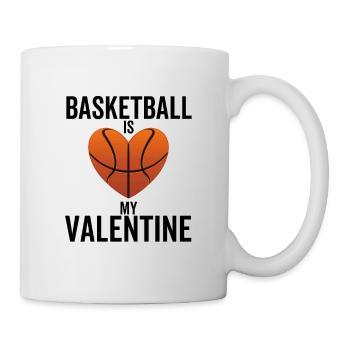 Le basketball est ma Saint-Valentin - Mug blanc - blanc - Droite
