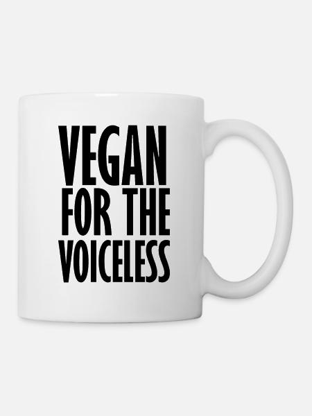 Vegan For The Voiceless - Vegan Saying - Mug - white