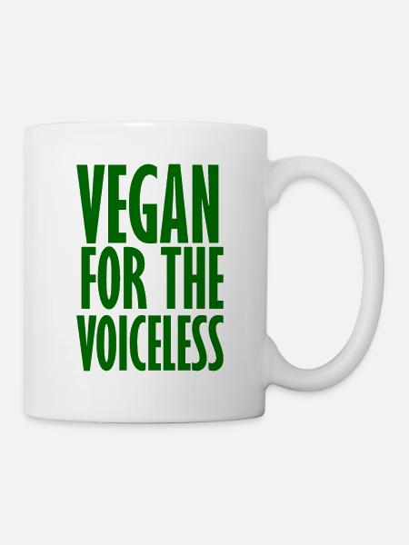 Vegan For The Voiceless - Veganer Spruch - Tasse - Weiß