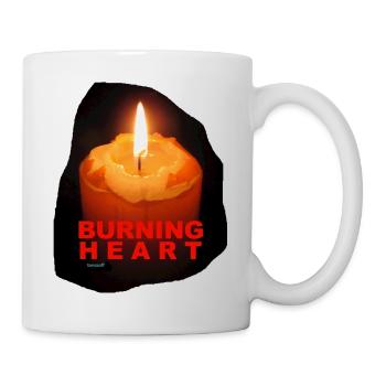 ZoffArt BURNING HEART - Tasse - Weiß - Rechts