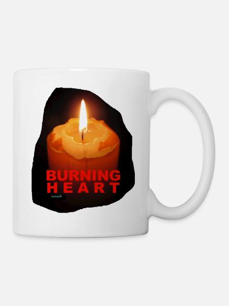 ZoffArt BURNING HEART - Tasse - Weiß