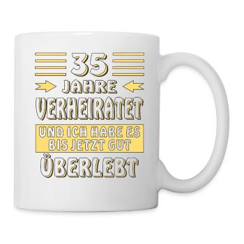 35 JAHRE VERHEIRATET - Tasse - Weiß - Rechts