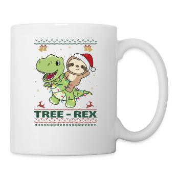 Joyeux Noël moche Noël paresseux Rex - Mug blanc - blanc - Droite