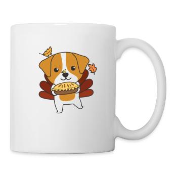 thanksgiving day outfits turkey jack Russell Pie - Mug - white - Right