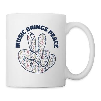 Friedensliebhaber Musik Noten Musiker - Tasse - Weiß - Rechts