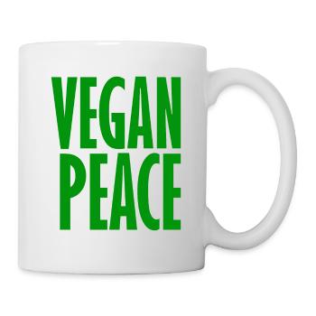 Vegan Peace - Veganer Spruch - Tasse - Weiß - Rechts