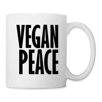 Vegan Peace - Veganer Spruch - Tasse - Weiß - Rechts