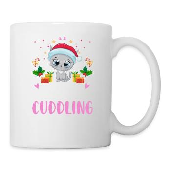 Cat Cuddle Animal Love Christmas, Love Cats - Mug - white - Right